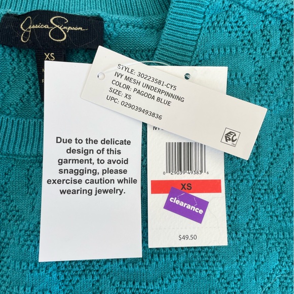 Jessica Simpson Teal Sleeveless Top - Picture 3 of 3